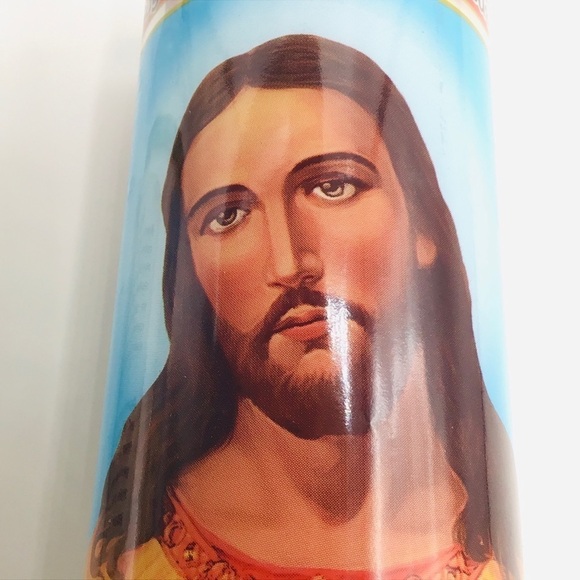 New Set of 2 Candles Religious Pillar Prayer Jesus Saint Jude Sacred H… - Picture 2 of 7